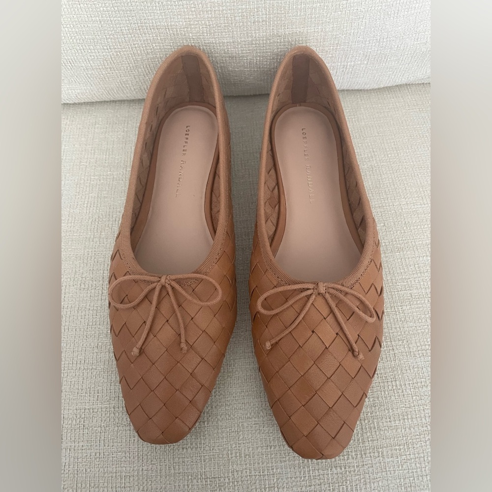 Loeffler Randall Brown Woven Flats
